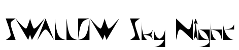 SWALLOW Sky Night Font Image