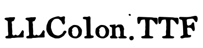 LLColon.TTF Font Image