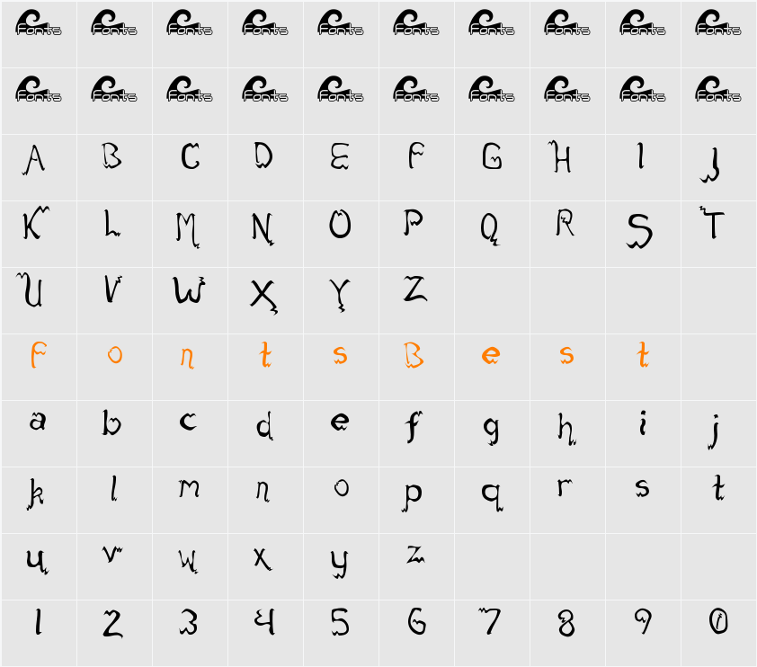 fack Character Map