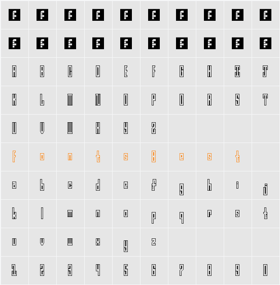 en tall Character Map