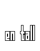 en tall Font Image