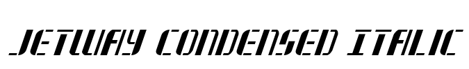 Jetway Condensed Italic Font Image