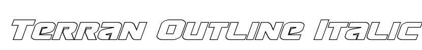 Terran Outline Italic Font Image
