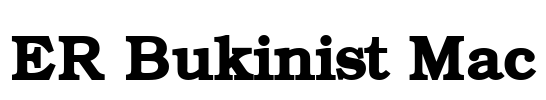 ER Bukinist Mac Font Image