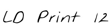 LD Print 12 Font Image