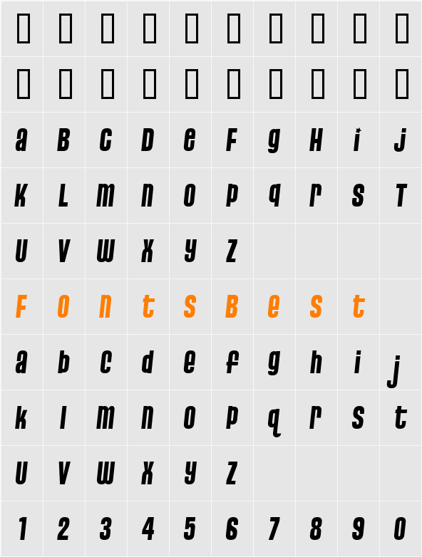 Pussycat Character Map