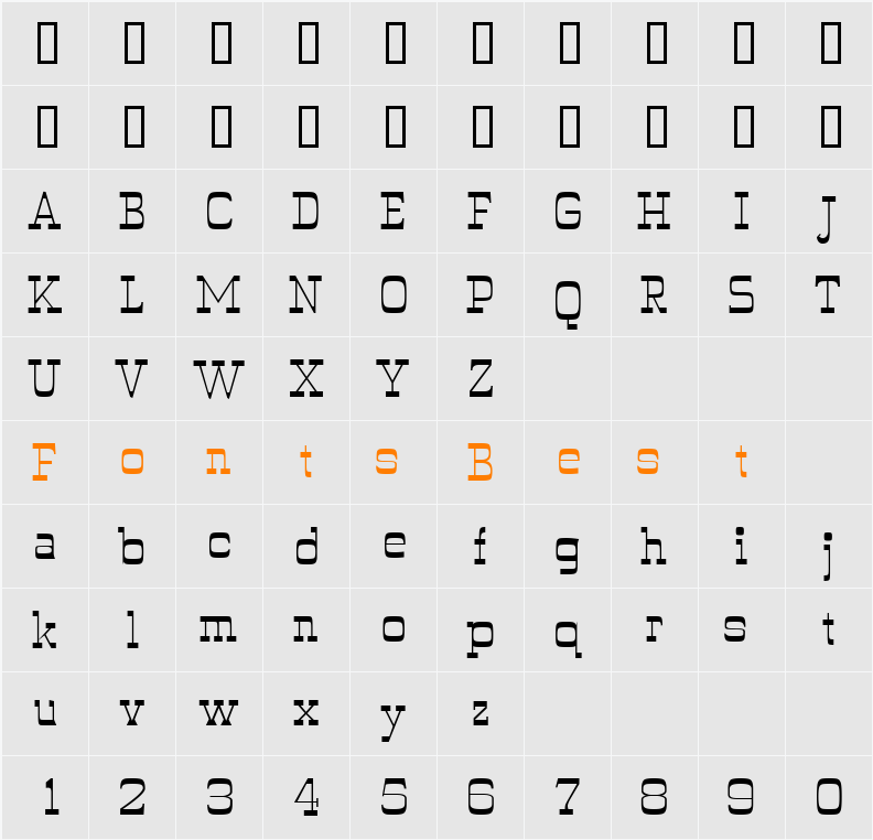 WyomingPastad Character Map