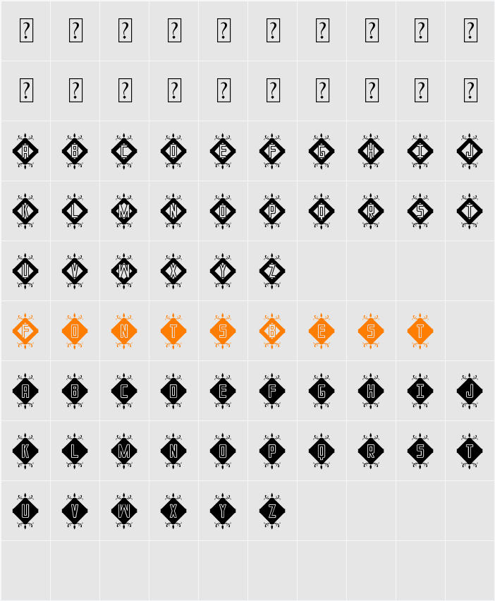 InIcIaLeS St Character Map