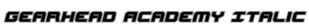 Gearhead Academy Italic Font Image