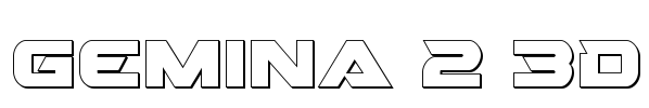 Gemina 2 3D Font Image