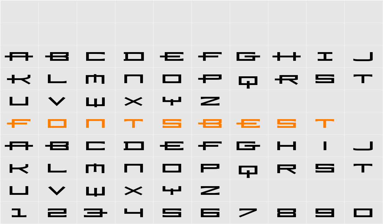Ramiz-BoldExtA Character Map