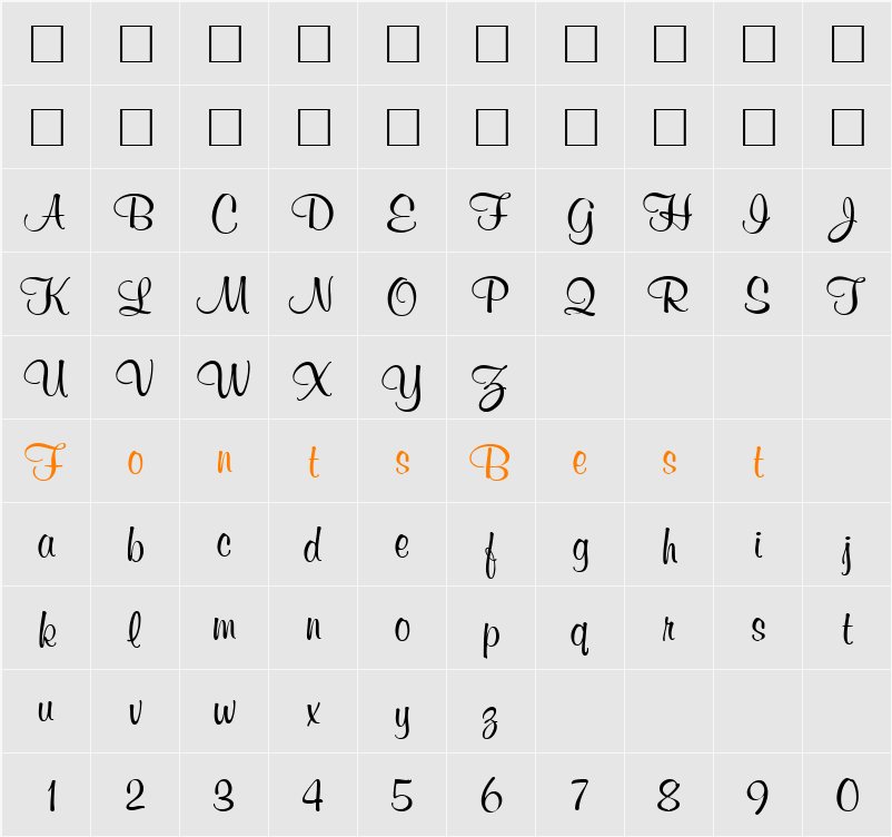 JS_MuralScript Character Map