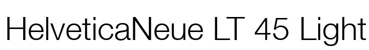 HelveticaNeue LT 45 Light