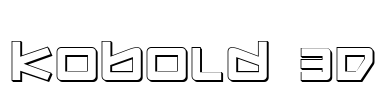 Kobold 3D Font Image