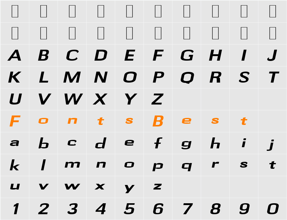 Gauss-Extended Character Map