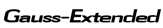 Gauss-Extended Font Image