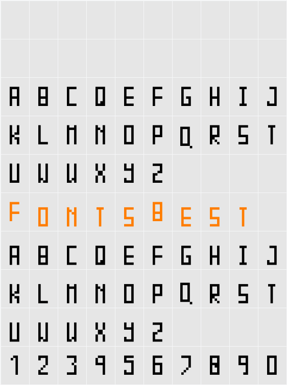 Piksalet Character Map