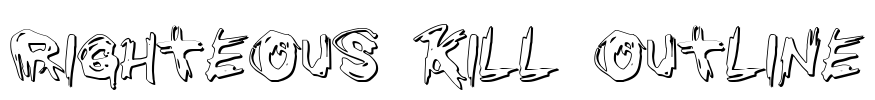 Righteous Kill Outline Font Image
