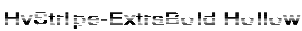HvStripe-ExtraBold Hollow Font Image