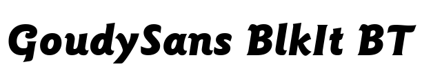 GoudySans BlkIt BT Font Image