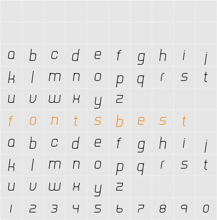 TripSerifCE Character Map