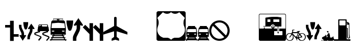 Roadgeek 2005 Icons Font Image