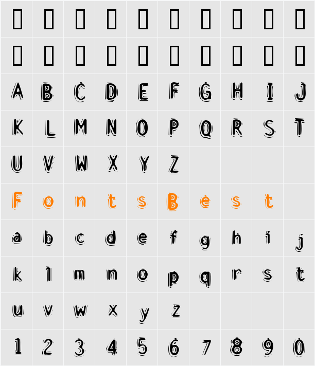 Discount Inferno Character Map