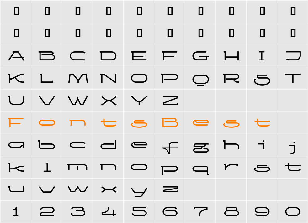 KetosagBd Character Map