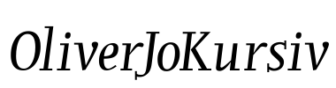 OliverJoKursiv Font Image