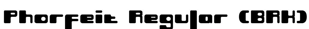 Phorfeit Regular (BRK) Font Image