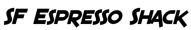 SF Espresso Shack Font Image