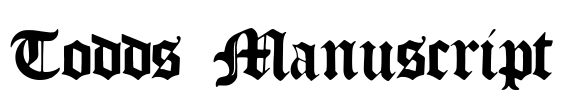 Todds Manuscript Font Image