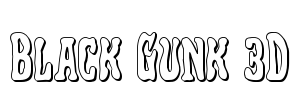 Black Gunk 3D Font Image