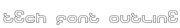 Tech Font Outline