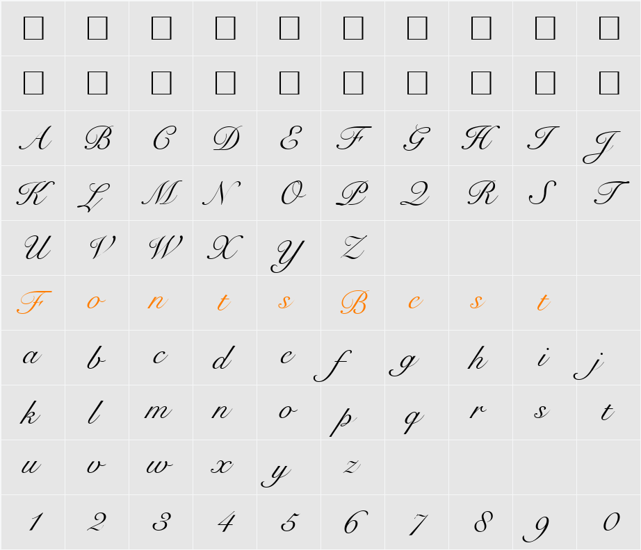 PT Impressive Character Map