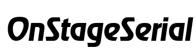 OnStageSerial Font Image