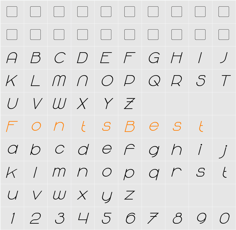 Majoram Character Map
