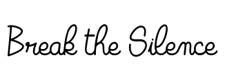 Break the Silence Font Image