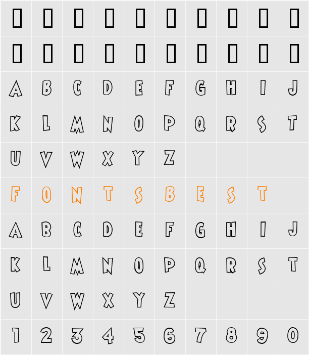 ShermlockMadstyle Character Map