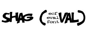 shag (eval) Font Image