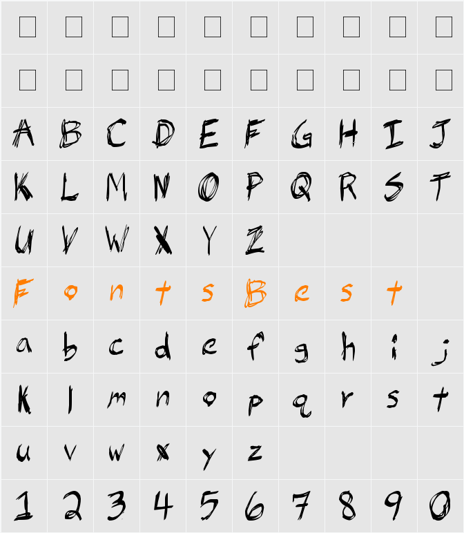 jb_hell Character Map