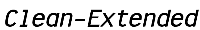 Clean-Extended Font Image