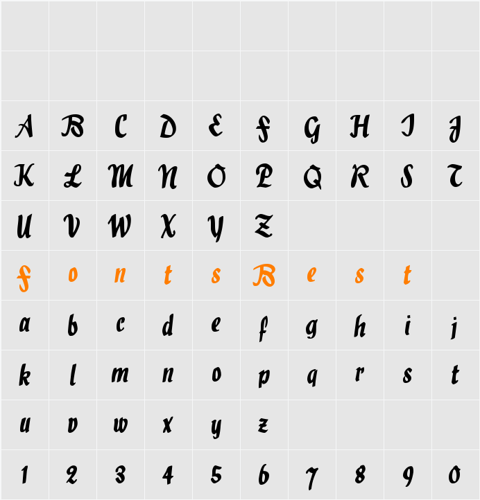 Holla Character Map