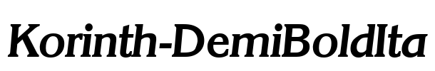 Korinth-DemiBoldIta Font Image