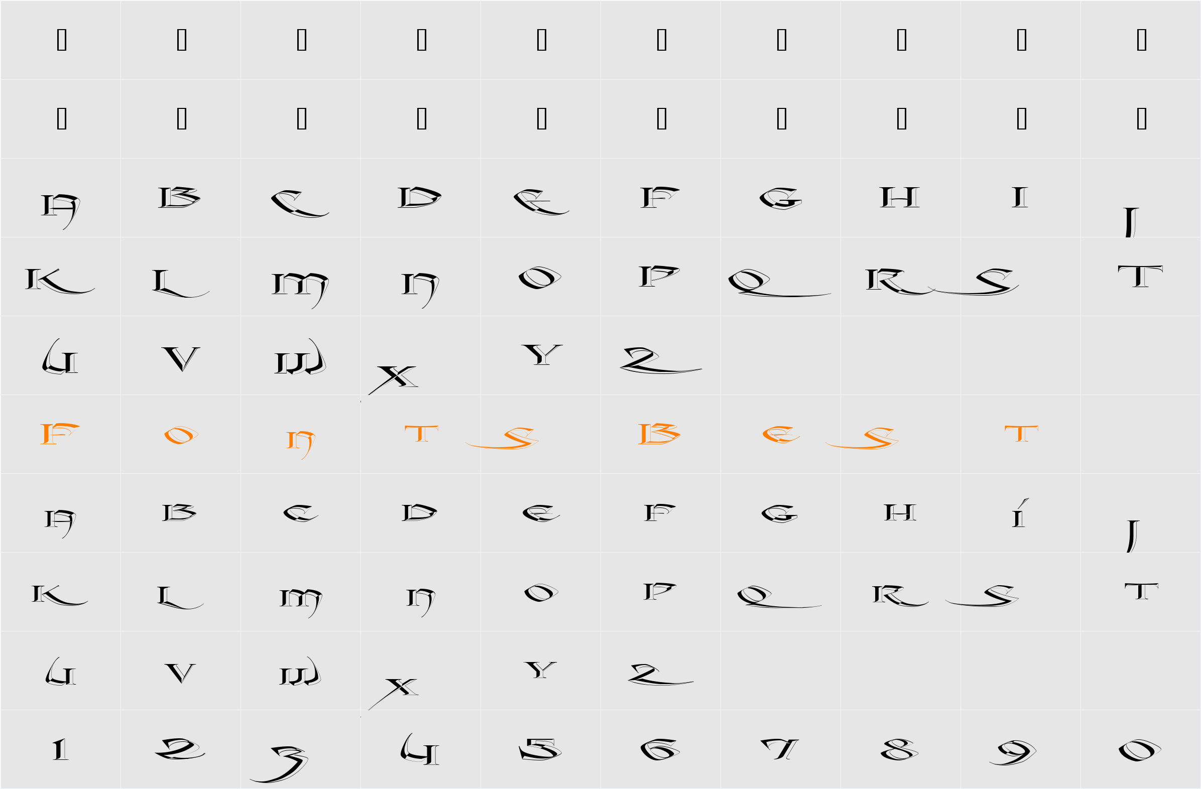 LHF Crouching Tiger CONVEX Character Map