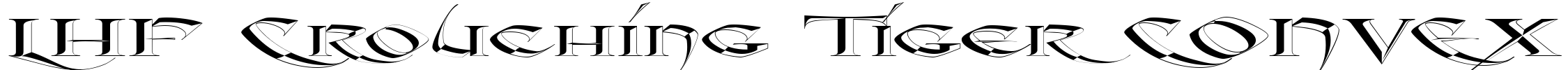 LHF Crouching Tiger CONVEX Font Image