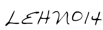 LEHN014 Font Image
