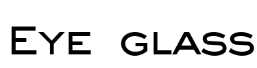 Eye glass Font Image
