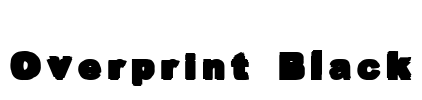 Overprint Black Font Image
