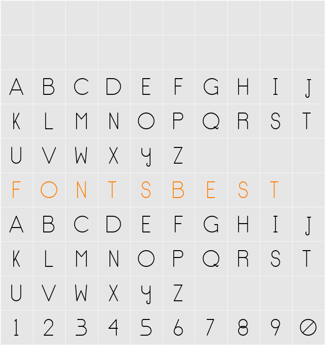NoType Character Map